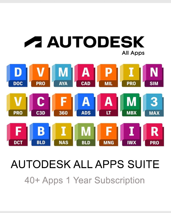 Autodesk 2026 All Apps Suite 40+ Apps for 1 Year for Windows & Mac
